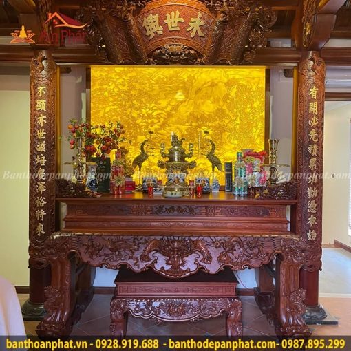 Sập thờ thờ gia tiên gỗ gụ cao cấp ST441