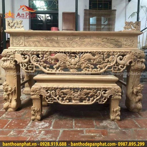 Sập thờ tứ linh gỗ gụ mẫu ST440