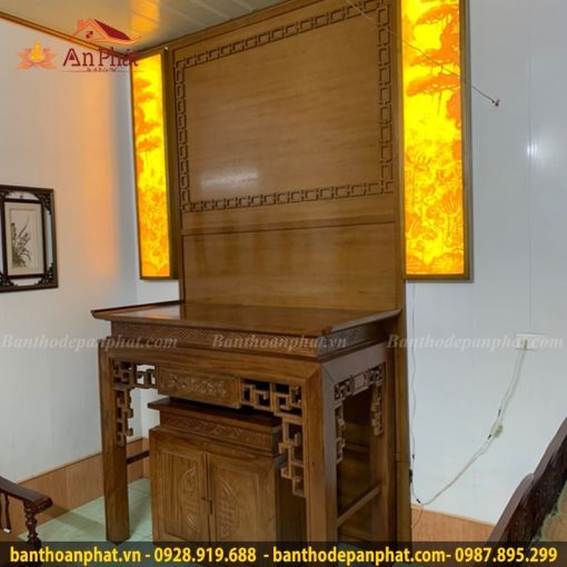 Tủ thờ gia tiên đẹp gỗ gõ đỏ