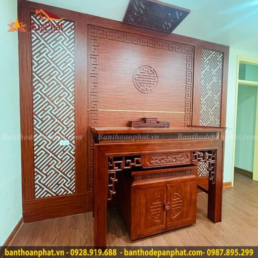 Mẫu tủ tờ gia tiên đẹp với vách ngăn đồng bộ
