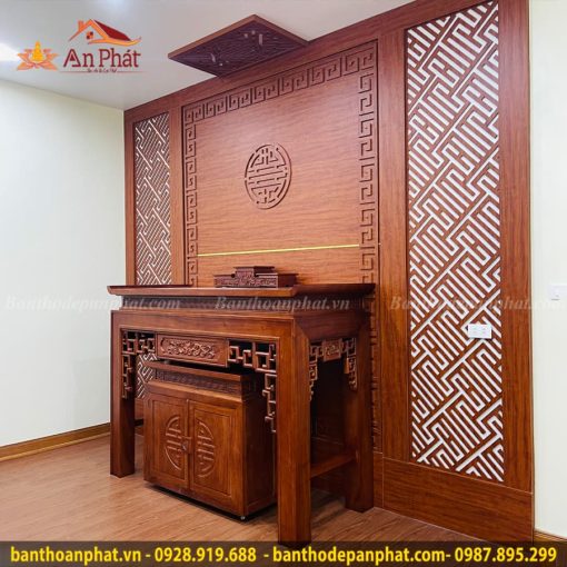 Bàn thờ gia tiên gỗ hương cao cấp BTD2169