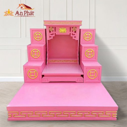 Bàn thờ thần tài thổ địa hiện đại màu hồng TT680