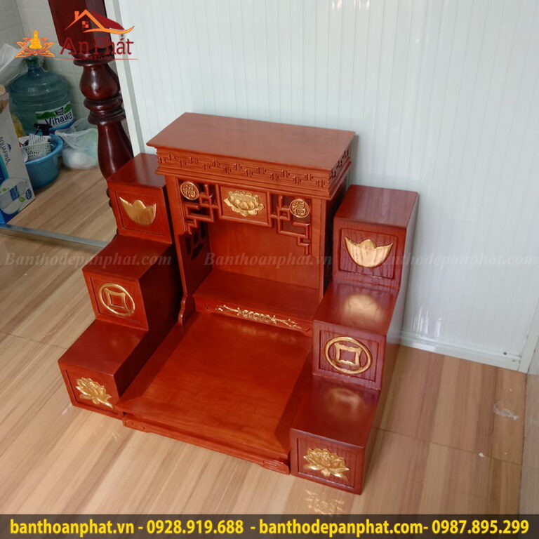 Bộ bàn thờ thần tài thổ địa mái bằng hiện đại mẫu TT676