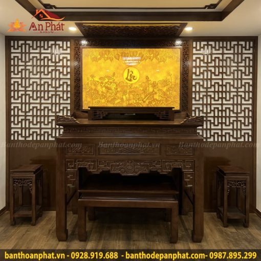 Mẫu thiết kế phòng thờ đẹp trang trọng