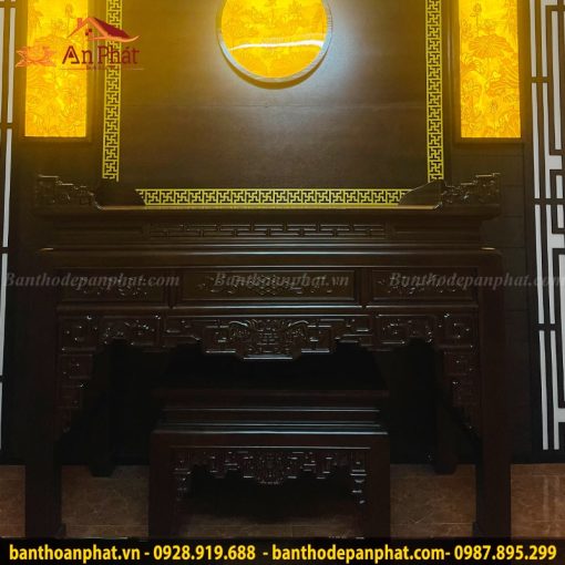 Mẫu Phòng thờ đẹp sang trọng gỗ gụ cao cấp