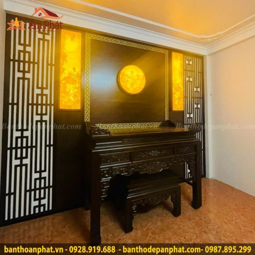 Mẫu thiết kế phòng thờ đẹp trang trọng