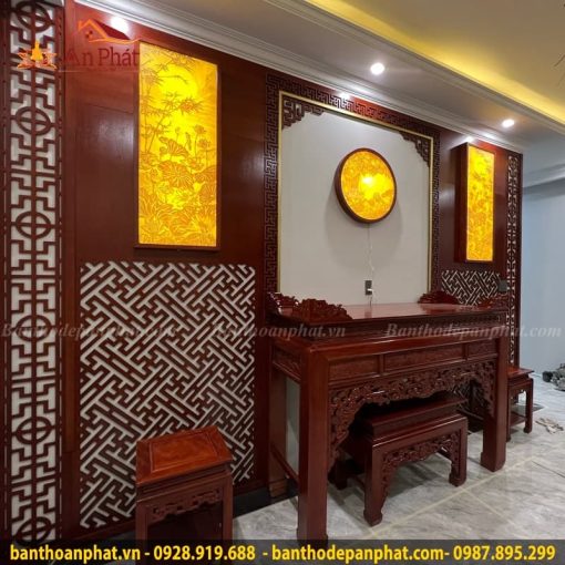 Mẫu thiết kế phòng thờ đẹp trang trọng