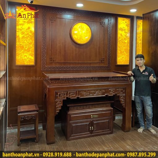 Mẫu thiết kế phòng thờ đẹp trang trọng