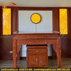 Phòng thờ đẹp gỗ hương thiết kế sang trọng KGT362