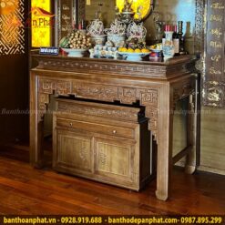 Phòng thờ đẹp kết hợp vách ngăn KGT363