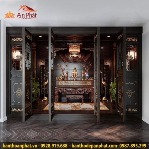 Phòng thờ hiện đại đẹp KGT368