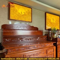 Phòng thờ phật và gia tiên đẹp gỗ hương KGT369