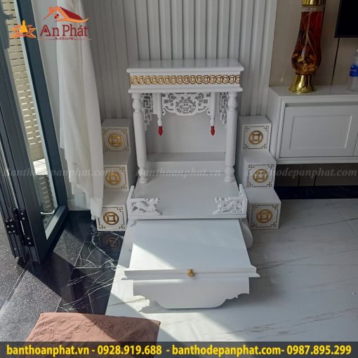 Trọn bộ bàn thờ thần tài bục kê, tam cấp TT683 5 Trọn bộ bàn thờ thần tài bục kê, tam cấp TT683