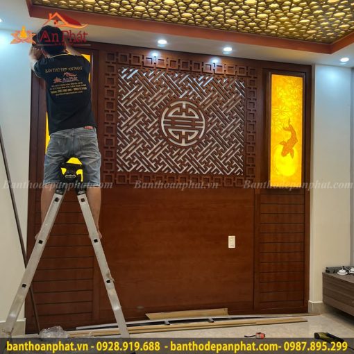 Vách ốp phòng thờ đẹp VN323