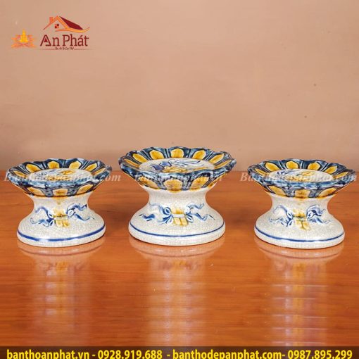 Chân Nến Thờ Men Dạn Bát Tràng Cao Cấp GS812