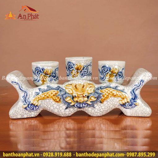 Kỷ Chén 3 Men Dạn Bát Tràng Cao Cấp GS808