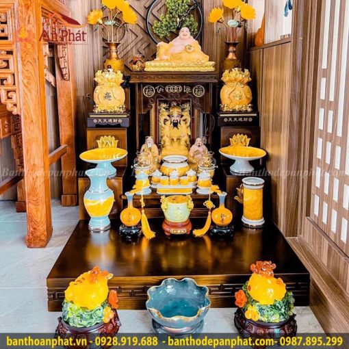 Bàn thờ thần tài ông địa mái bằng TT694