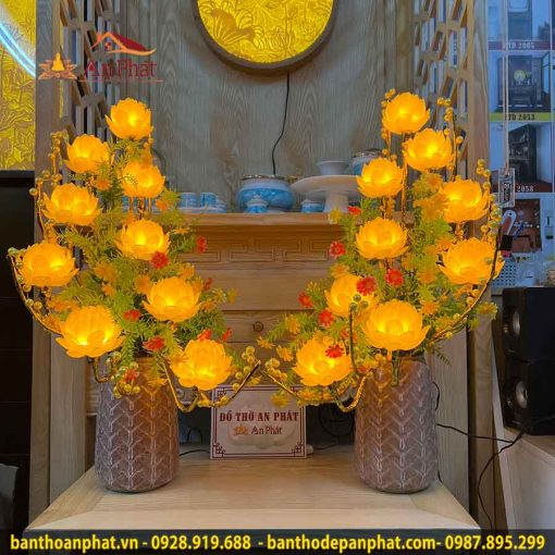 den tho hoa sen binh gom 9 bong cao cap dt950 3