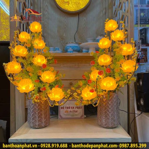 den tho hoa sen binh gom 9 bong cao cap dt950 4