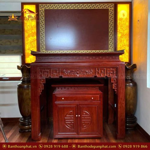 Tủ thờ gia tiên gỗ tự nhiên