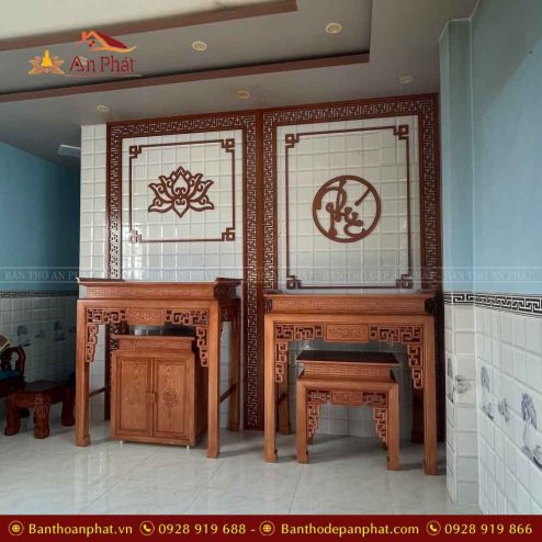 Bàn thờ gia tiên kết hợp Tủ thờ Phật BTD2192