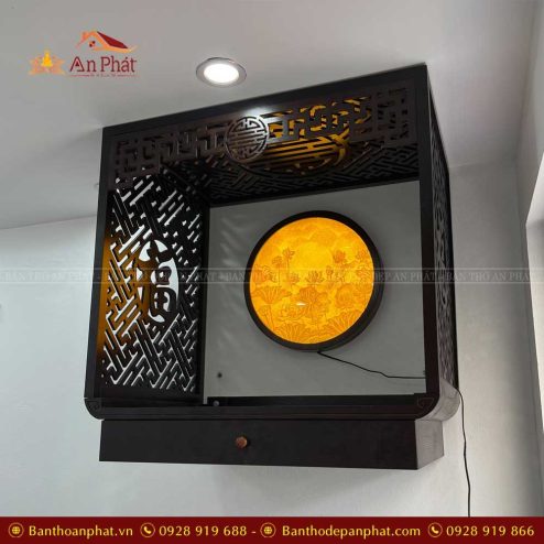 Bàn thờ treo tường có vách ngăn cnc BTT1110