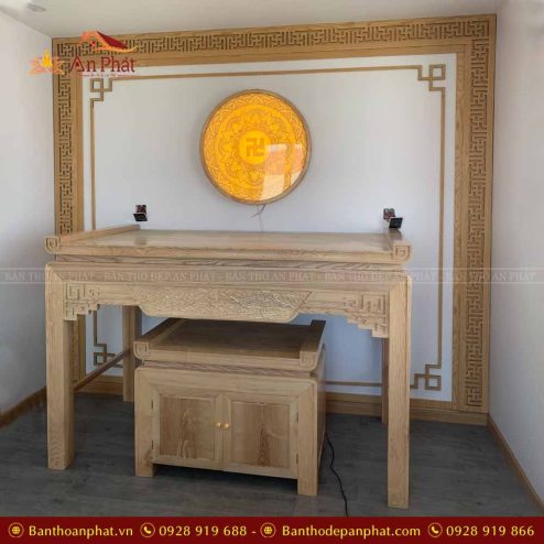 Mẫu bàn thờ đẹp gỗ sồi BTD2190