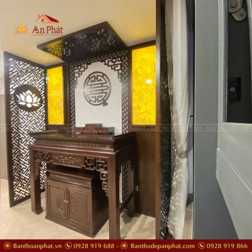Mẫu bàn thờ chung cư đẹp hiện đại