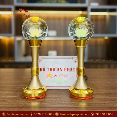 Đèn thờ cao cấp pha lê đổi màu DT1056