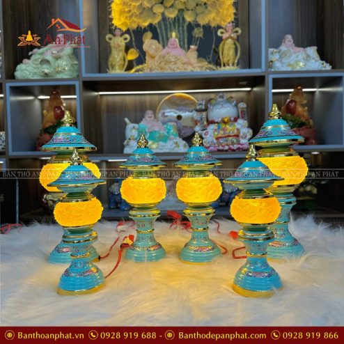 den trang tri ban tho gam xanh dt1036 2