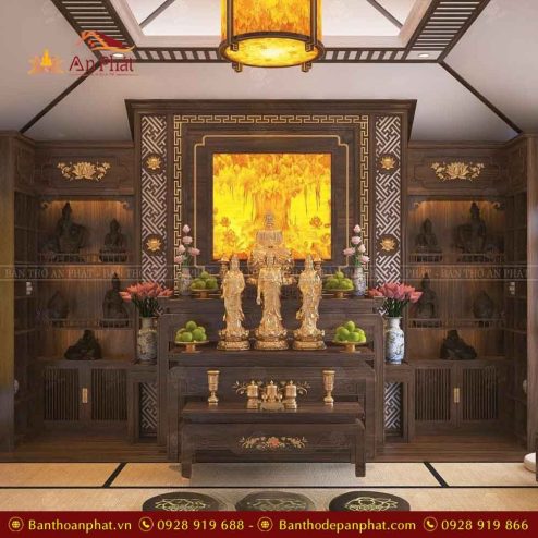 Mẫu phòng thờ đẹp hiện đại KGT395