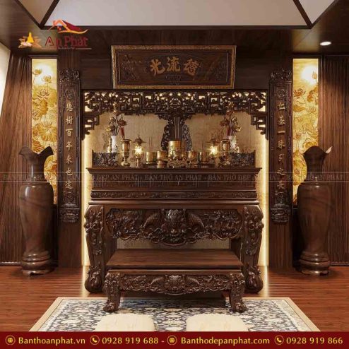Mẫu phòng thờ gia tiên đẹp KGT397