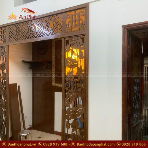 Vách ngăn bàn thờ CNC hiện đại
