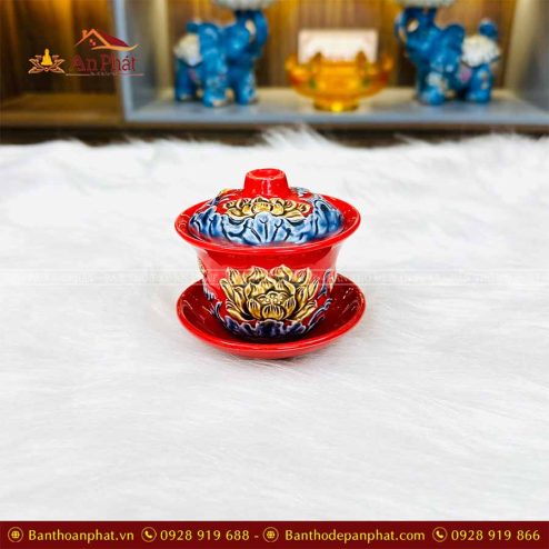 bat sam tho dap noi hoa sen gom su bat trang gs975 1