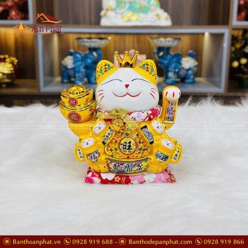 Mèo Thần Tài Thỏi Vàng 0897-8V