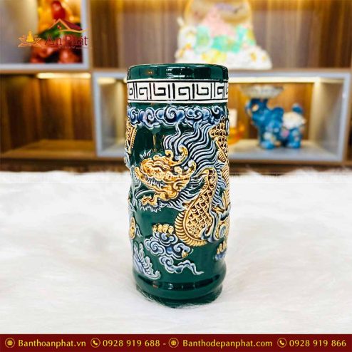 Ống Hương Đắp Nổi Xanh Ngọc Lục Bảo Cao Cấp GS963