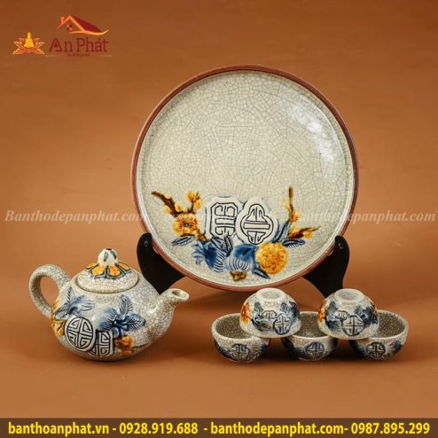 Bộ Ấm Chén Men Rạn Cao Cấp GS860