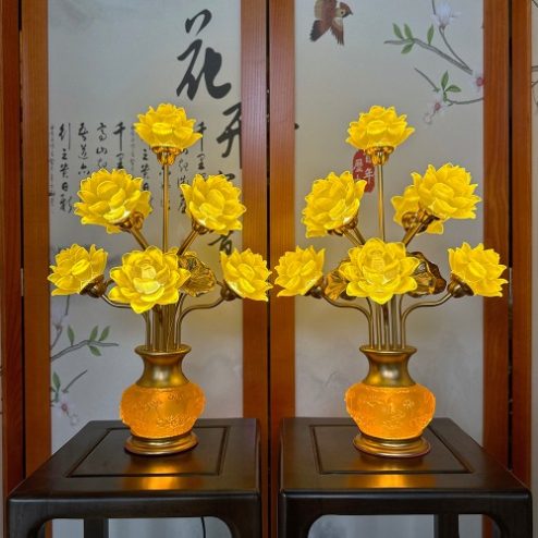 Đèn Thờ Cao Cấp 9 Bông Lưu Ly DT1069