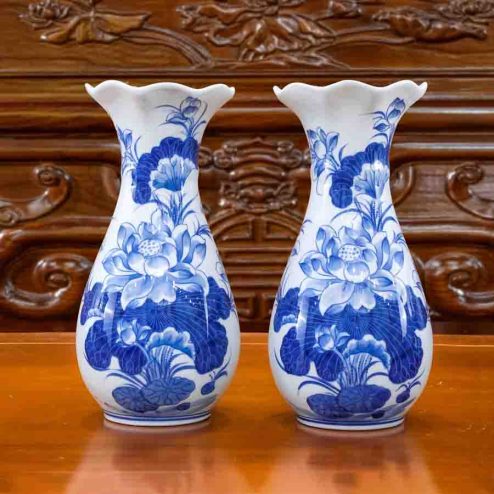 Lọ Hoa Men Lam Vẽ Tay GS1111