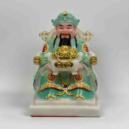 Tượng Thần Tài Thần Tiền Đá Xanh Cao Cấp T0124