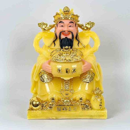 Tượng Thần Tài Thần Tiền Phú Quý Thạch Anh Cao Cấp T0129