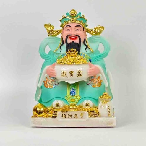 Tượng Thần Tiền Thần Tài Phú Quý Đá Xanh T0151