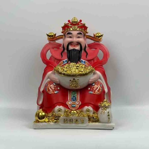 Tượng Thần Tiền Thần Tài Phú Quý Đỏ T0122