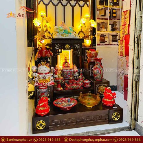 Ban Thần Tài Ông Địa Đủ Đồ Thờ Men Đắp Nổi Đỏ Cao Cấp TT799 6 ban than tai ong dia du do tho men dap noi do cao cap tt799 3