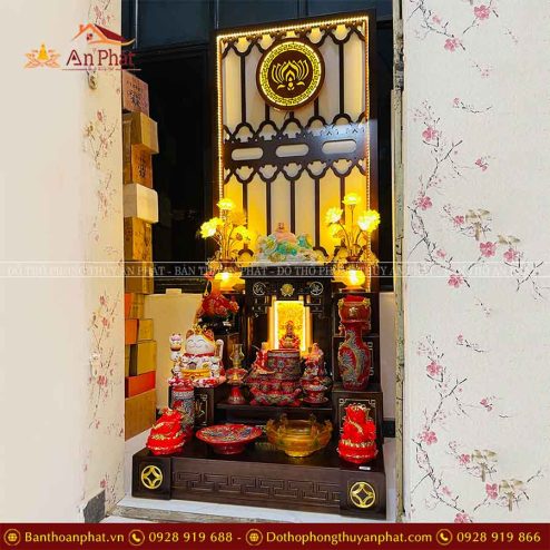 Ban Thần Tài Ông Địa Đủ Đồ Thờ Men Đắp Nổi Đỏ Cao Cấp TT799 7 ban than tai ong dia du do tho men dap noi do cao cap tt799 4