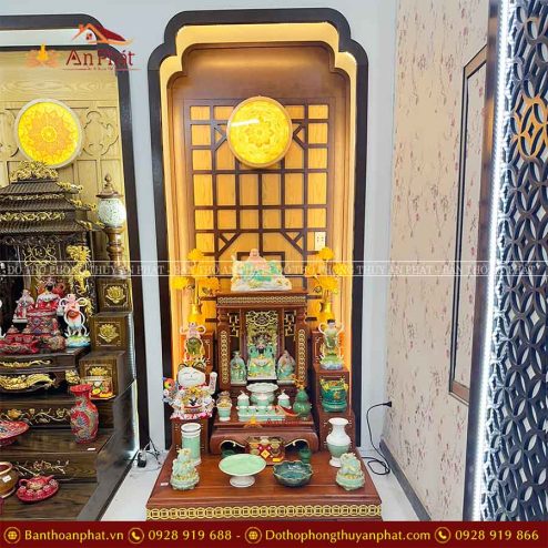 Ban Thần Tài Thổ Địa Gỗ Hương Cao Cấp Đủ Đồ Thờ Giả Đá Xanh Ngọc TT812 8 ban than tai tho dia go huong cao cap du do tho gia da xanh ngoc tt812 3