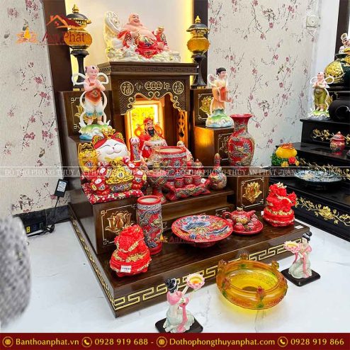 Bàn Thờ Thần Tài Ồng Địa Đồ Thờ Đắp Nổi Đỏ Cao Cấp TT828 6 ban tho than tai ong dia do tho dap noi do cao cap tt828 3