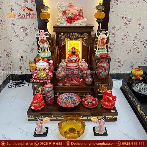 Bàn Thờ Thần Tài Ồng Địa Đồ Thờ Đắp Nổi Đỏ Cao Cấp TT828 8 ban tho than tai ong dia do tho dap noi do cao cap tt828 5