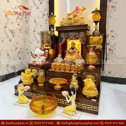 Ban Thờ Thần Tài Ông Địa Đủ Đồ Thờ Lưu Ly Cao Cấp TT805 6 ban tho than tai ong dia du do tho luu ly cao cap tt805 3