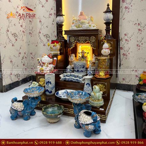Bàn Thờ Thần Tài Ông Địa Đủ Đồ Thờ Men Ngọc Cao Cấp TT832 6 ban tho than tai ong dia du do tho men ngoc cao cap tt832 3